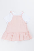 Pink Floral Pinafore Dress Set (2)