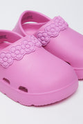 Pink Flower Trim Clogs (2)