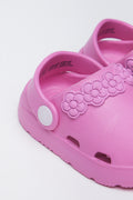 Pink Flower Trim Clogs (3)