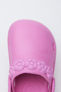 Pink Flower Trim Clogs (4)