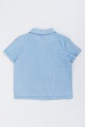 Blue Denim Embroidered Palm Shirt (2)