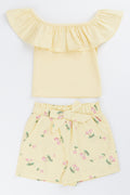 Yellow Cherry T-Shirt & Shorts Set