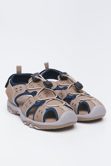 Stone Closed Toe Adventure Sandals