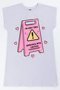 Grey Melange Graphic Sleepshirt