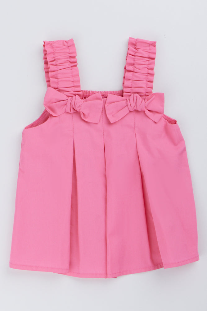 Pink Strappy Bow Detail Top