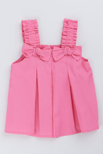 Pink Strappy Bow Detail Top