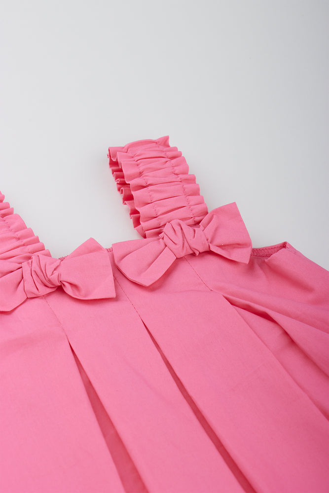 Pink Strappy Bow Detail Top (1)