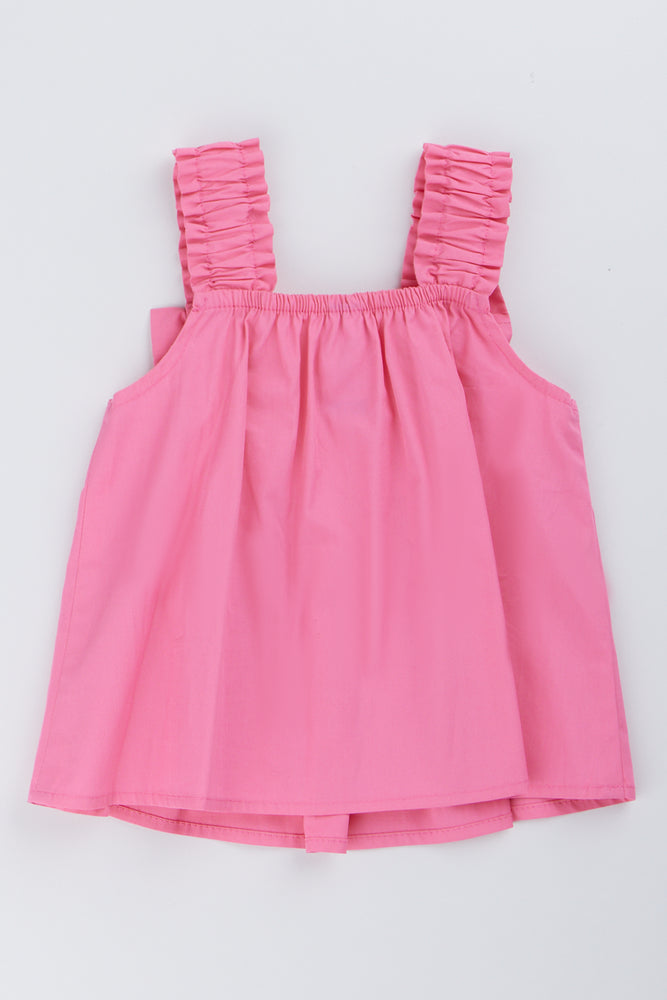 Pink Strappy Bow Detail Top (2)