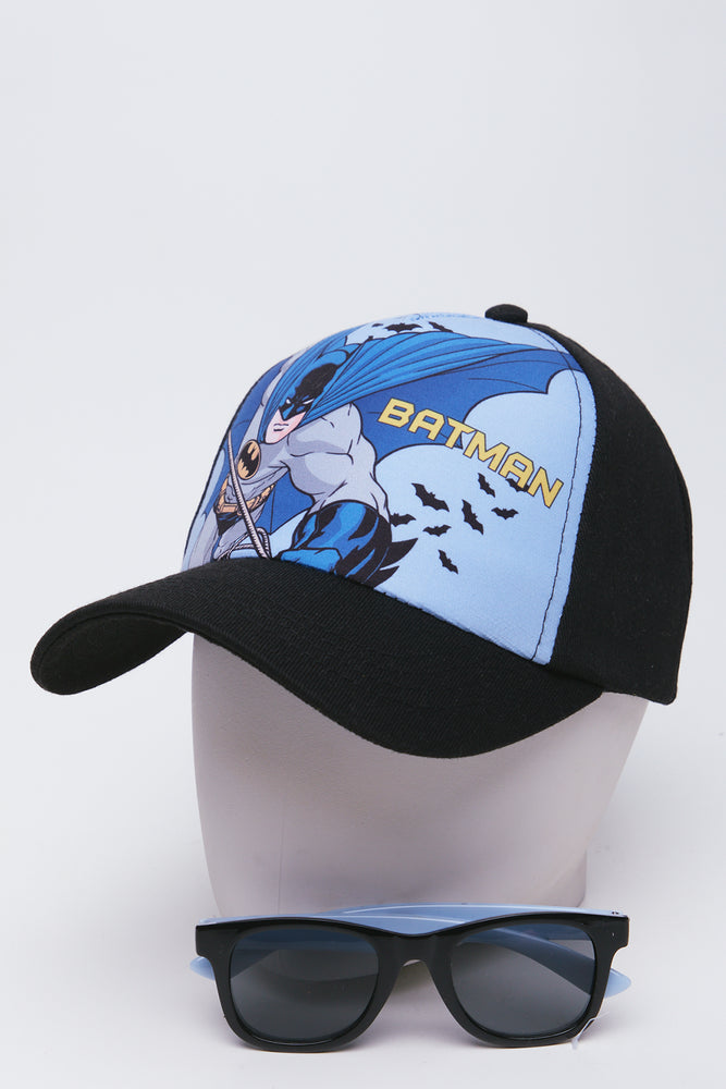 Black Batman Cap & Sunglasses Set