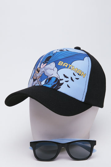Black Batman Cap & Sunglasses Set