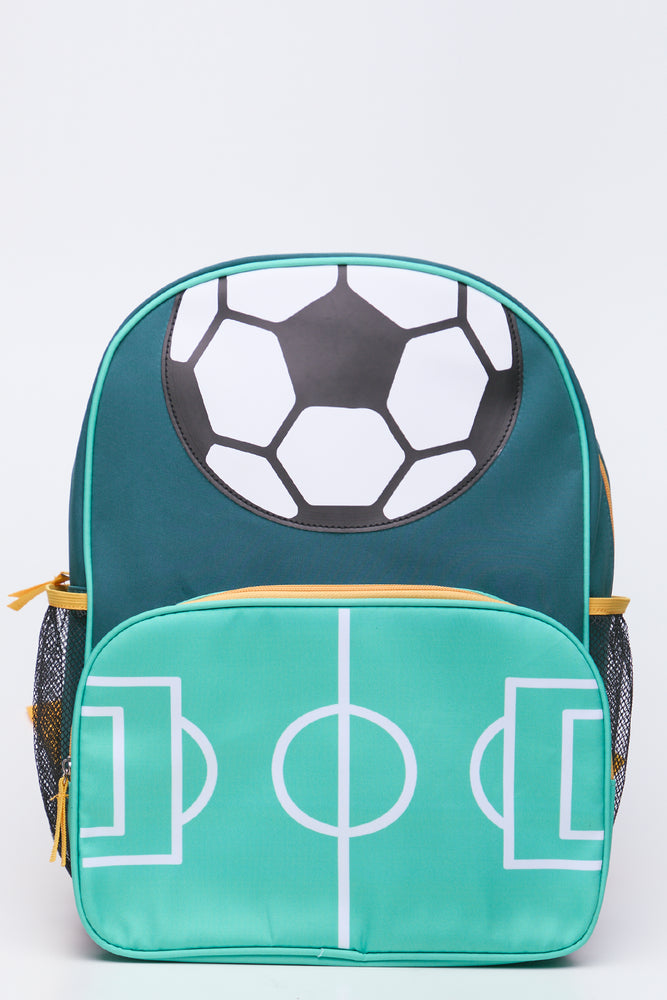 Green Soccer Graphic Backpack