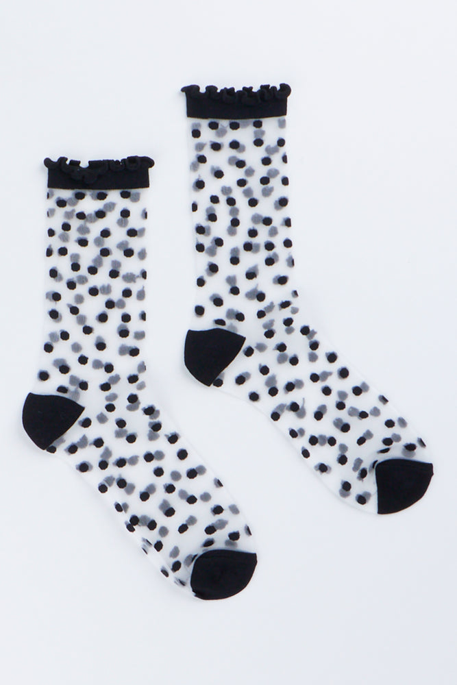 Polka Dot Sheer Ankle Socks