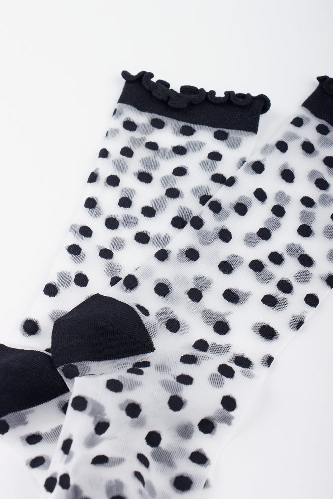 Polka Dot Sheer Ankle Socks (1)