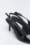 Black Patent Peep Toe Heels (3)