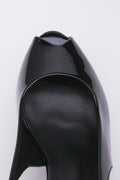 Black Patent Peep Toe Heels (4)