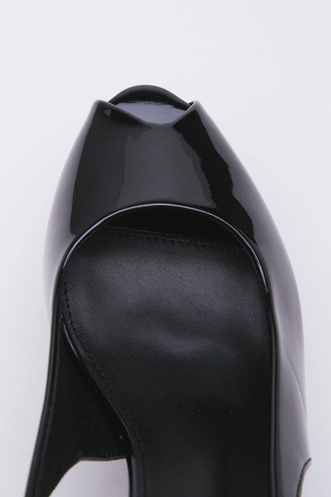 Black Patent Peep Toe Heels (4)