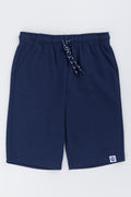 Navy Knit Shorts