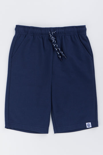 Navy Knit Shorts