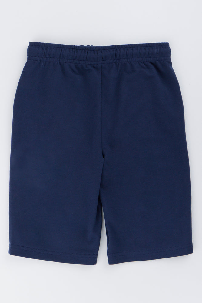 Navy Knit Shorts (2)