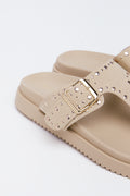 Beige Studded Moulded Thong Sandals (3)