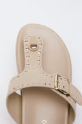 Beige Studded Moulded Thong Sandals (4)