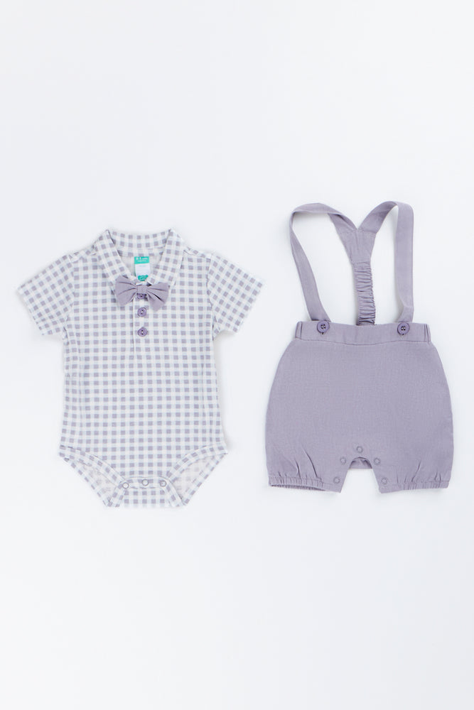 Woven Dungaree Set (3)