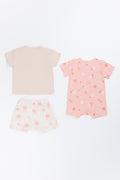 3 Piece Floral Bunny Romper Set (2)