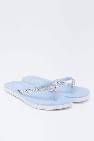 Diamante Embellished Flip Flops