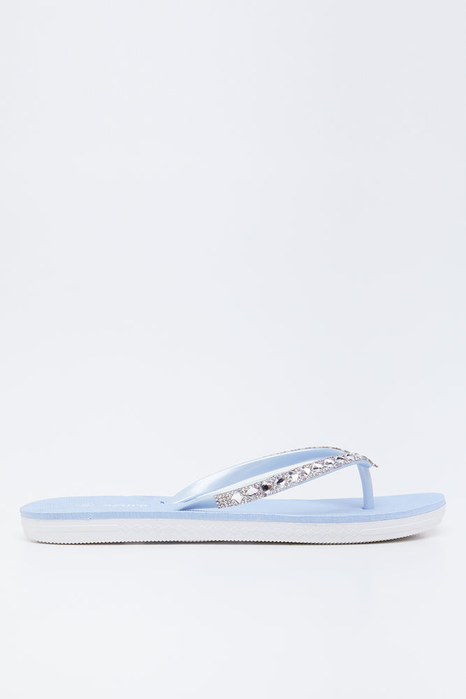 Diamante Embellished Flip Flops (1)