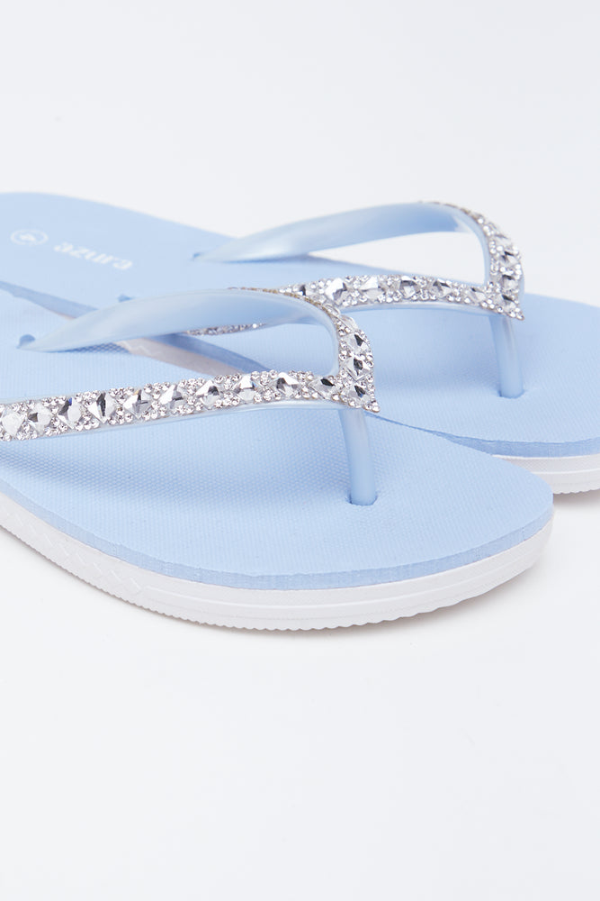 Diamante Embellished Flip Flops (2)