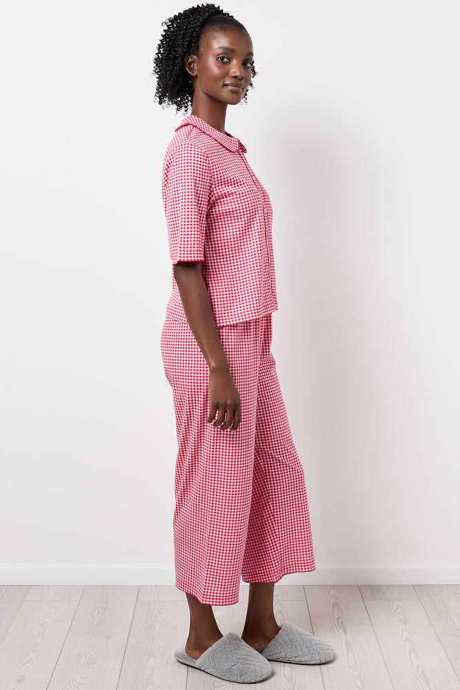 Red Gingham Button Through Pajamas (1)