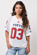 White Knitwear Soccer T-Shirt