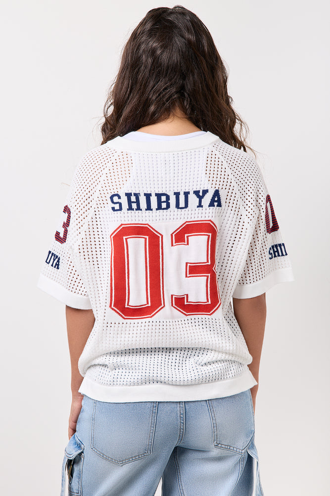 White Knitwear Soccer T-Shirt (2)