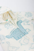 Cream Dinosaur Microfleece Jumpsuit (1)