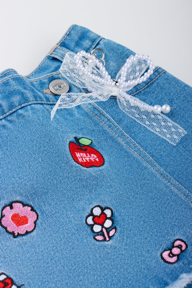 Hello Kitty Denim Wrap Skort (1)