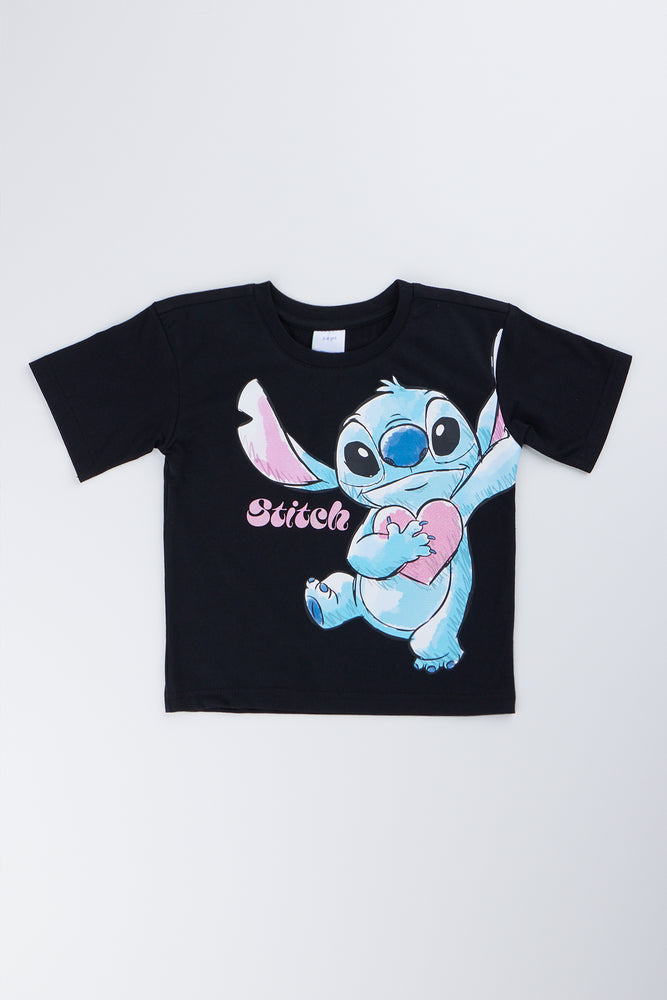 Stitch Heart Graphic Oversized T-Shirt