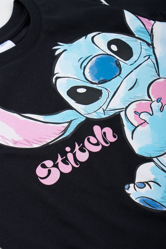 Stitch Heart Graphic Oversized T-Shirt (1)