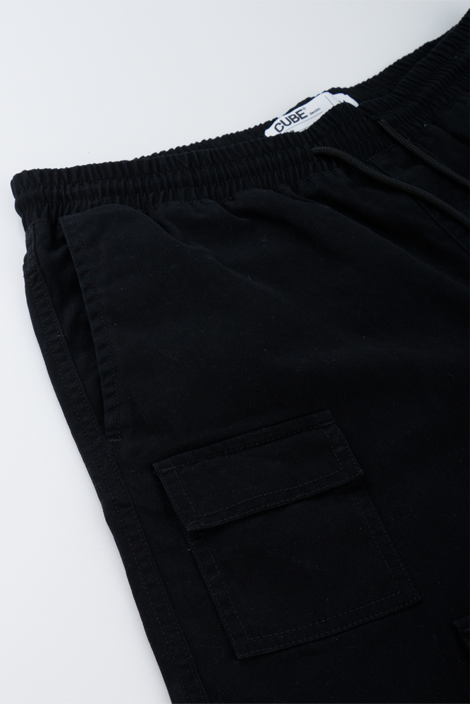 Black Cargo Utility Shorts (1)