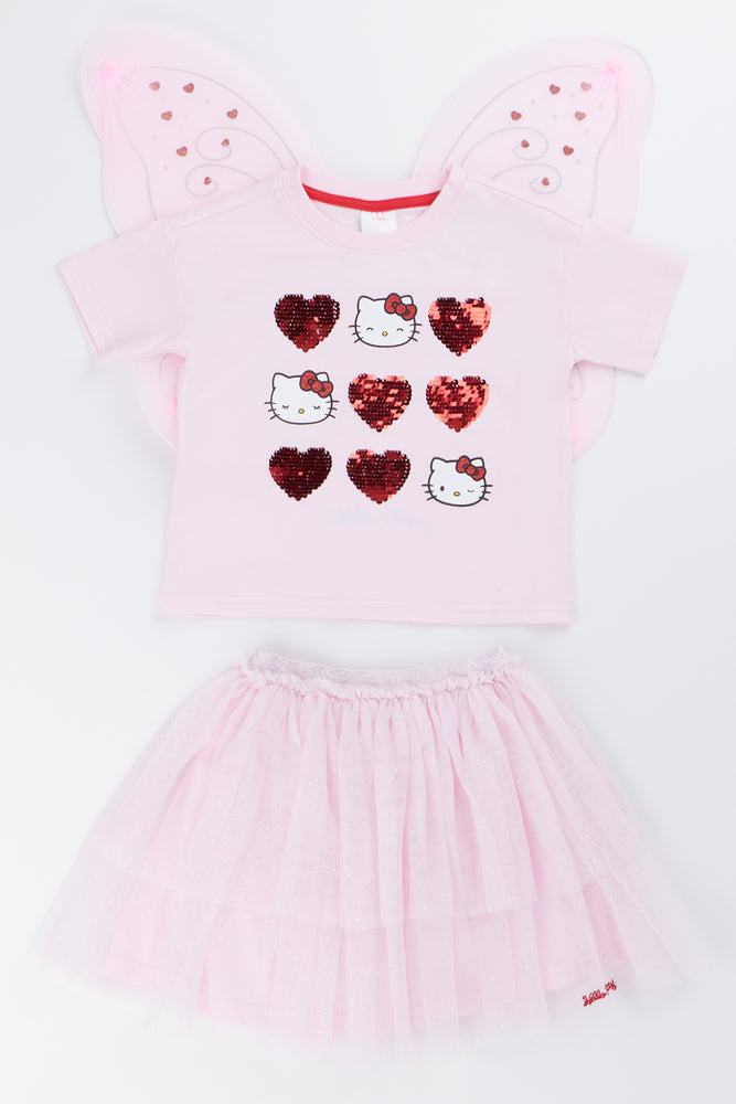 Pink Hello Kitty Wings Set