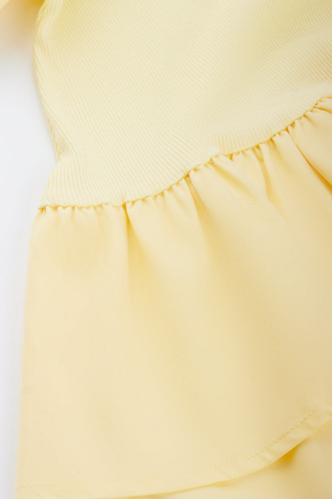 Yellow Sleeveless Tiered Rara Dress (2)