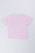 Pink Gingham Bow Detail T-Shirt (2)