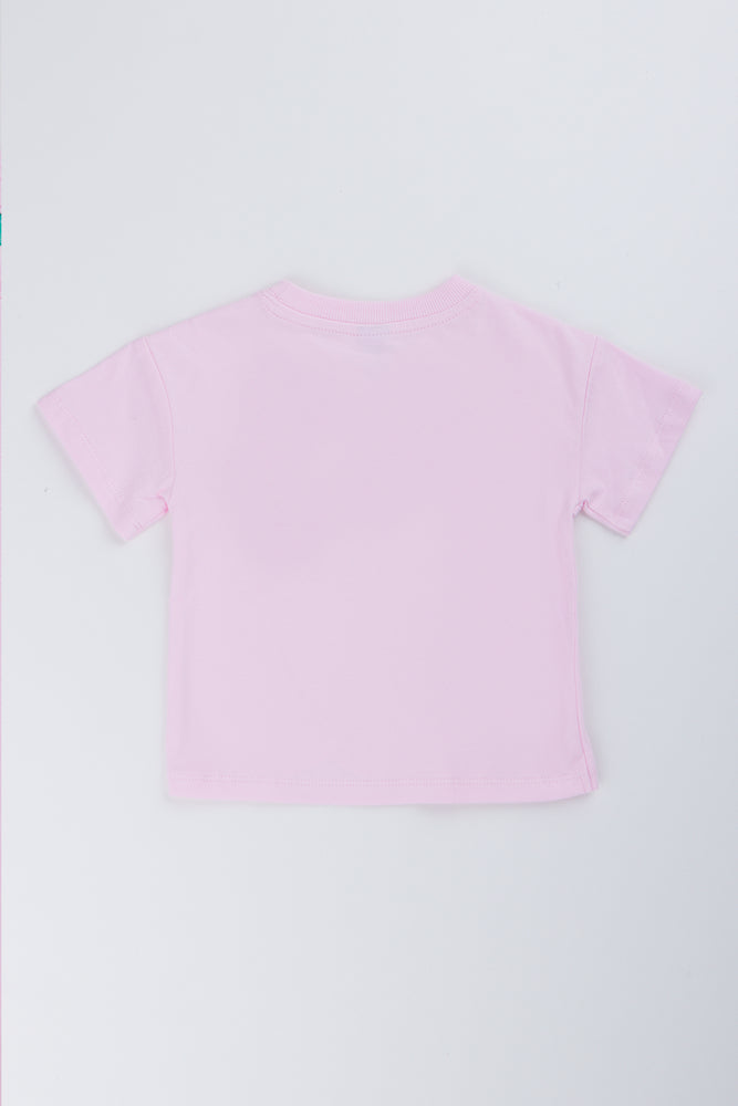 Pink Gingham Bow Detail T-Shirt (2)