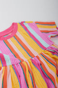 Dropped Shoulder Striped Dress (1)