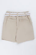 Belted Pleated Stone Chino Shorts (2)