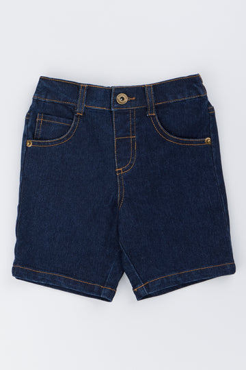 Indigo Five Pocket Denim Shorts