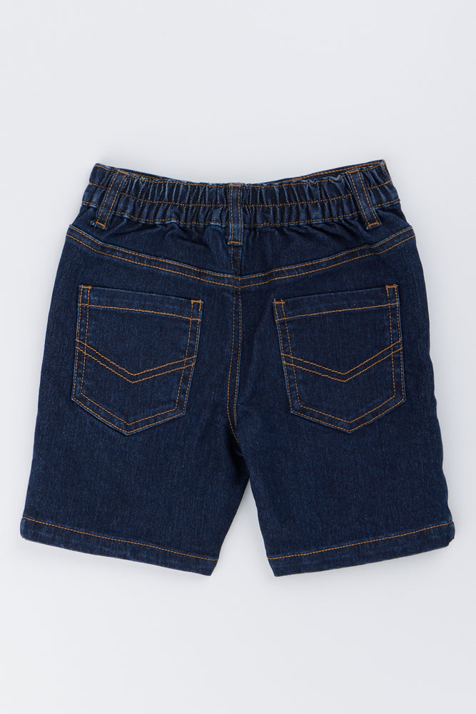 Indigo Five Pocket Denim Shorts (2)