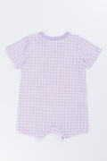 Lilac Gingham Apple Print Romper (2)