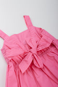 Pink Ladybug Woven Strappy Dress (1)