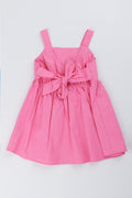 Pink Ladybug Woven Strappy Dress (2)