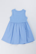 Blue Heart Print Knit Dress (2)